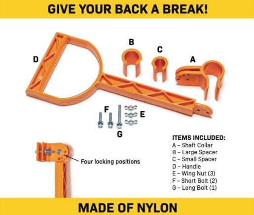 Macen's Grip Extension Handle - Items Included